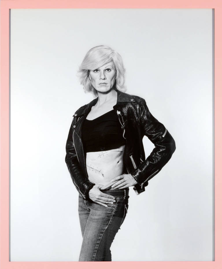 maureen-paley-gillian-wearing-artwork-me-as-warhol-in-drag-with-scar-2010