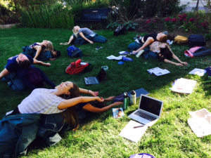 Reading Outside (and Stretches for Readers)