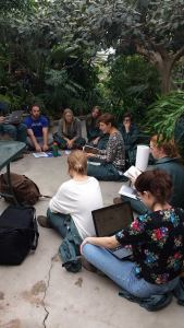 Reading Outside (Actually, Inside a Greenhouse)